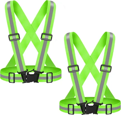 Miniatura 20 de High Visibility Reflective Vest Safety Vest Running Reflective Gear Adjustable Reflective Vest for Walking,Jogging,Hiking,Night Cycling