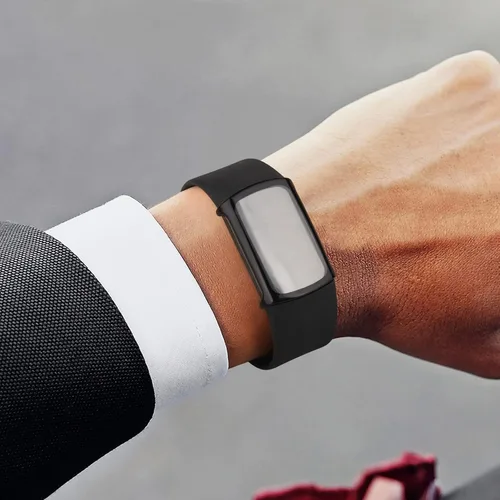 Miniatura 7 de Paquete de 3 protectores de pantalla para Fitbit Charge 6/5, funda protectora de poliuretano termoplástico (Negro)