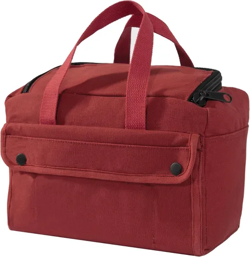 Miniatura 3 de Rothco Bolsa de herramientas mecánicas de boca ancha con cremallera de latón, construcción de lona resistente, ideal para almacenamiento y Rojo