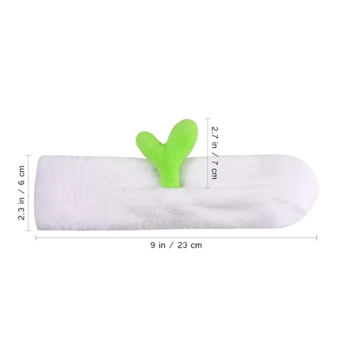 Miniatura 5 de Lurrose 3 diademas elásticas de felpa Sprout para maquillaje, para ducha, lavado de cara, banda deportiva para el pelo para niñas y mujeres