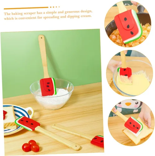 Miniatura 8 de SHOWERORO Raspador de cocina para tartas, espátula de raspador de mantequilla, espátula de cocina, espátula de silicona para tartas, espátula
