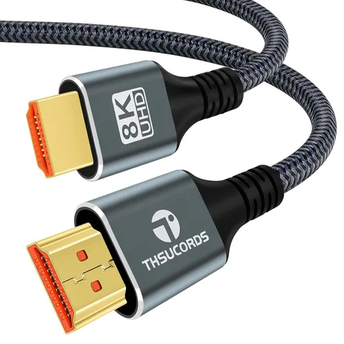 Miniatura 11 de Thsucords Cable HDMI 8K 4K de 1.6 pies, Cable HDMI 2.1 Trenzado de Alta Velocidad de HDMI a HDMI Compatible con 8K@60Hz, 4K@120Hz 144Hz 48Gbps