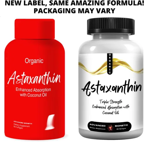 Miniatura 9 de Advanced Bionetix Triple Strength AstaQuil™ Astaxantina Fórmula de alta biodisponibilidad, 60 cápsulas blandas de aceite de coco orgánico para una