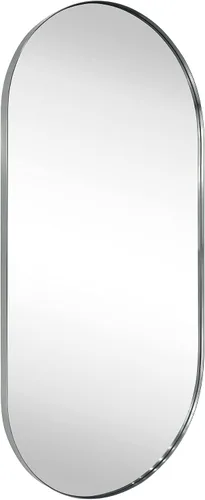 Miniatura 12 de TEHOME Espejo Ovalado de Níquel Cepillado 20x30'' Espejo de Tocador de Baño Plateado Cepillado en Forma de Cápsula/Píldora 30 x 20 pulgadas Espejo