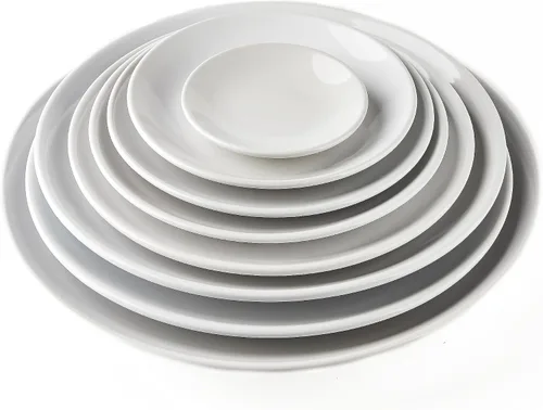 Restaurant Value, placa de gres con forma de cupé de 6.5 pulgadas, blanco brillante, caja de 36