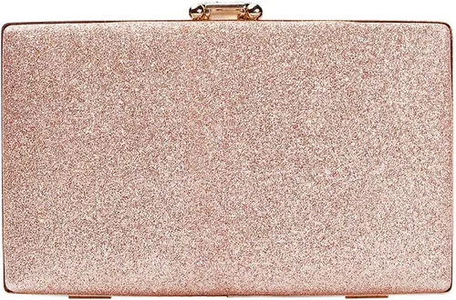 Miniatura 4 de Mulian LilY M106 Glitter Embrague Monedero Para Mujeres Brillante Noche Bolsos Fiesta Fiesta Bolso Rosa Oro