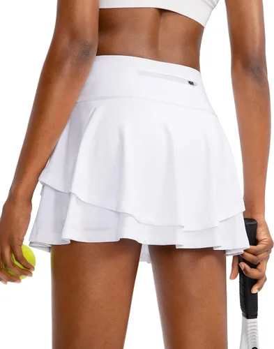 Falda de tenis plisada para mujer con pantalones cortos, 4 bolsillos, cintura alta, para entrenamiento, correr, atletismo, golf, faldas para mujer