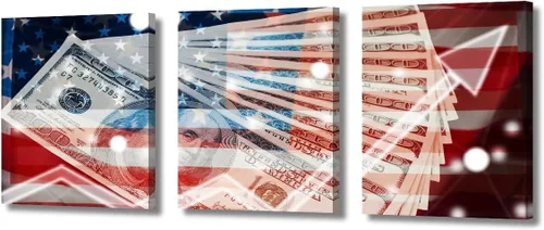 Miniatura 23 de Arte de pared de Crisis in USA para sala de estar, bandera de Estados Unidos, decoración del hogar, gráficos de otoño en Estados Unidos de América