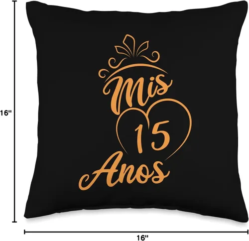 Miniatura 4 de Quinceanera Mis 15 Anos 15th Membrillo Almohada