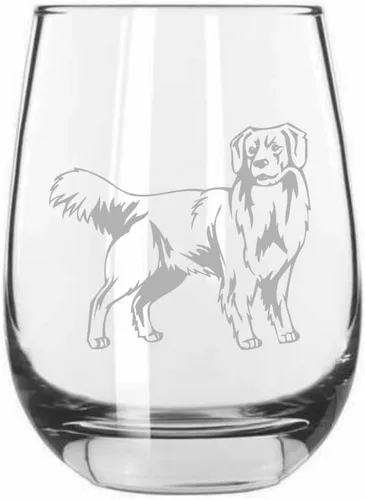 Miniatura 561 de Sakhalin Husky Dog - Copa de vino grabada personalizada de 15.25 onzas sin tallo