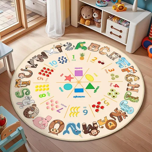 Miniatura 9 de Alfombras infantiles para sala de juegos, alfombra ABC de 2.5 x 4 pies para niños pequeños, alfombra de aprendizaje educativo, alfombra