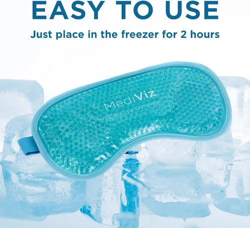 Miniatura 6 de Máscara de gel refrescante para ojos fríos para aliviar los ojos hinchados, alergias y dolores de cabeza, ajustable para comodidad personalizada
