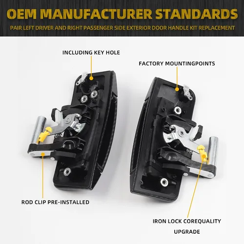 Miniatura 4 de Dasbecan 1 par de manijas de puerta exterior para el lado izquierdo del conductor y del lado derecho del pasajero, compatible con Nissan 350Z Fibra