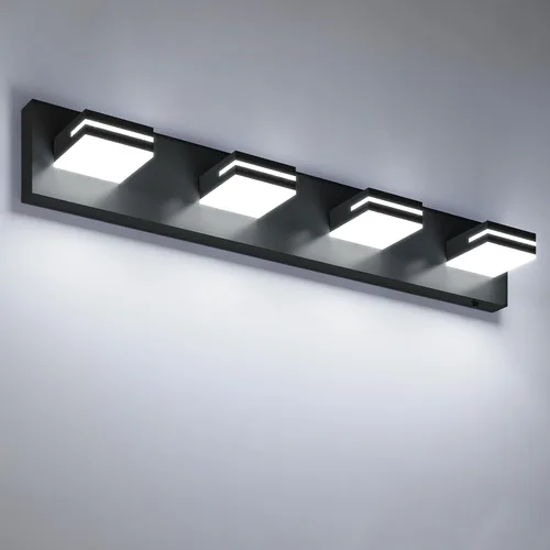 Miniatura 13 de VOLISUN 5CCT - Lámparas de baño regulables sobre el espejo, modernas lámparas de tocador de baño, cabezal giratorio de 360°, luces LED negras