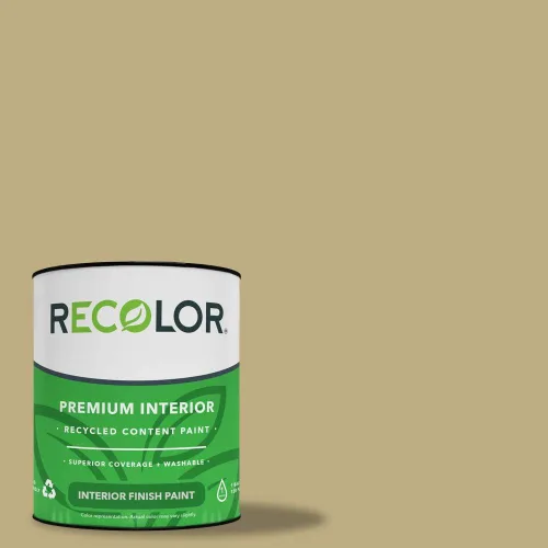 RECOLOR Pintura de Látex Ecológica Premium para Interiores para Paredes, Muebles y Habitaciones con Acabado Cáscara de Huevo, 1 Cuarto de Galón,