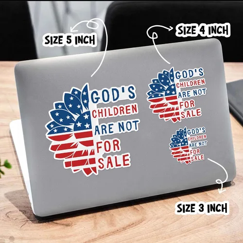 Miniatura 2 de God's Children are Not for Sale - Adhesivo adhesivo para parachoques para automóviles, calcomanías para laptop, guitarra, motocicleta, bicicleta