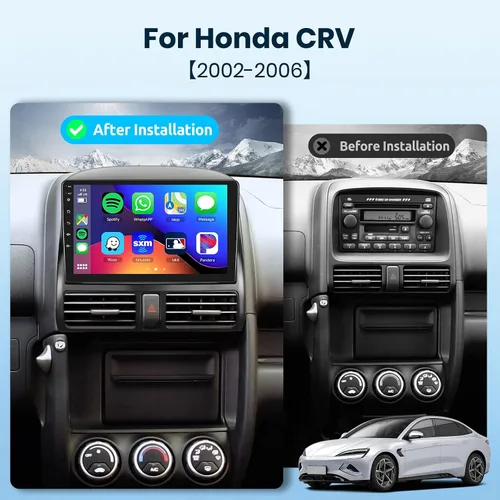 Miniatura 2 de Radio Estéreo de Coche con Audio HiFi para Honda CRV 2002-2006, Pantalla Táctil HD de 9 Pulgadas Android 13 GPS WiFi Bluetooth FM/RDS Cámara
