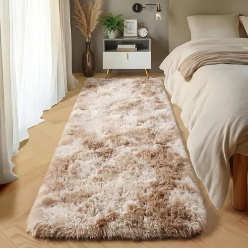 Miniatura 45 de ONASAR - Alfombra de pasillo negra de 2 x 6 pies, esponjosa, lavable, ultrasuave, afelpada, peluda, tapete para bebés, dormitorio de niños, armario