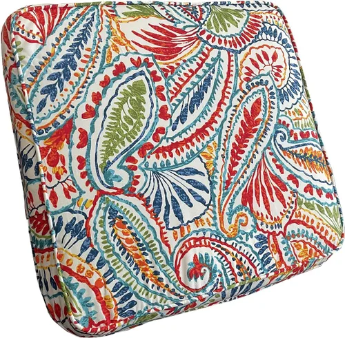 Miniatura 3 de BELLRINO Juego de 4 fundas de cojín decorativas impermeables para exteriores, de 24 x 24 x 4 pulgadas, para silla, asiento, jardín, banco, porche