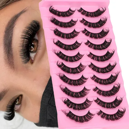 Miniatura 14 de Pestañas postizas de visón 3D, pestañas postizas naturales y finas, 0.59 pulgadas, pestañas largas y esponjosas, herramientas de maquillaje de ojos