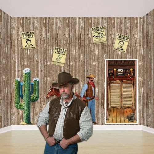 Miniatura 4 de Beistle Telones de fondo de pared con revestimiento de granero occidental, 4 x 30 pies, paquete de 2 - Fondo rústico de granja, fondo de fotos