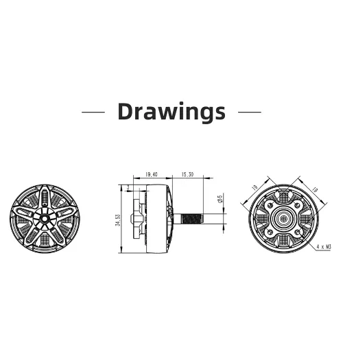 Miniatura 9 de HGLRC Specter 2806.5 1350KV 4-6S Motor sin escobillas para 7 pulgadas de largo alcance 7 pulgadas X8 Cinelifter FPV Racing Drones (1PCS)