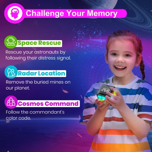 Miniatura 5 de Xinbeiya Cubo de Juego Portátil Recargable - 15 Divertidos Juegos de Cerebro y Memoria con Pantalla de Puntuación - Regalos de Navidad, Pascua