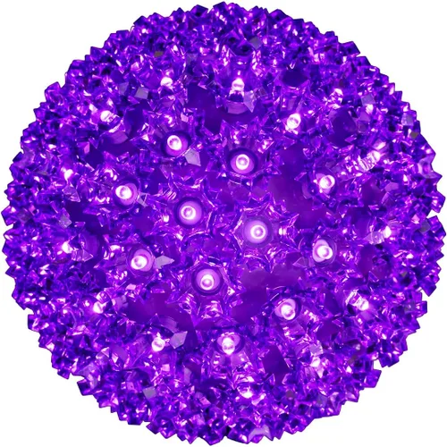 Miniatura 28 de Novelty Lights - Esfera de estrella de luz LED de 6 pulgadas con 50 luces, 100% verdadero parpadeo blanco cálido, bola de ornamento, cable