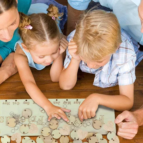 Miniatura 6 de Cartel de feliz cumpleaños, regalos de Navidad para mamás y papás, calendario de cumpleaños familiar de madera, placa decorativa para colgar