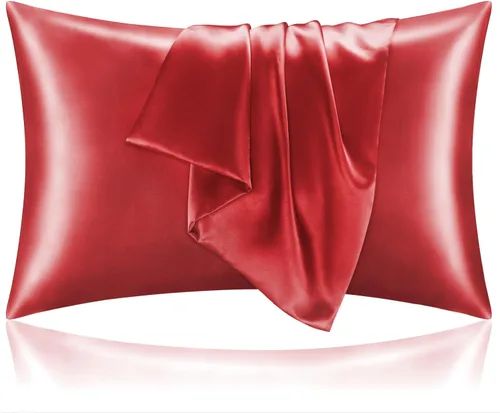 Miniatura 17 de Bedelite Funda de almohada de satén para el cuerpo, súper suave y refrescante, para el cabello y la piel, transpirable, sedosa y larga, 20 x 54 Rosa