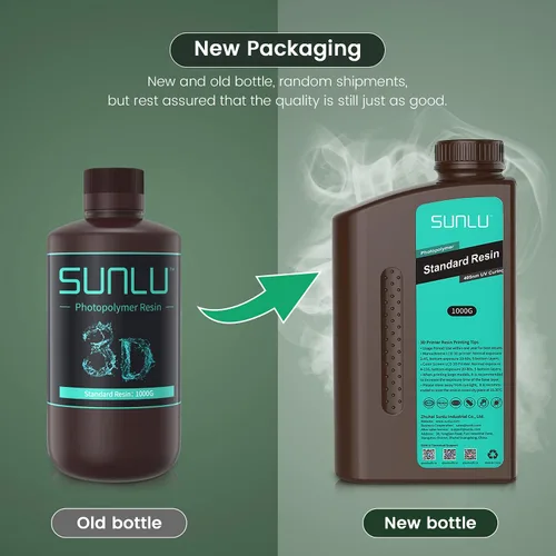 Miniatura 9 de SUNLU Resina para impresora 3D, 1kg de curado rápido, resina estándar 3D para impresoras 3D LCD DLP SLA, curado UV de 395-405nm, resina líquida