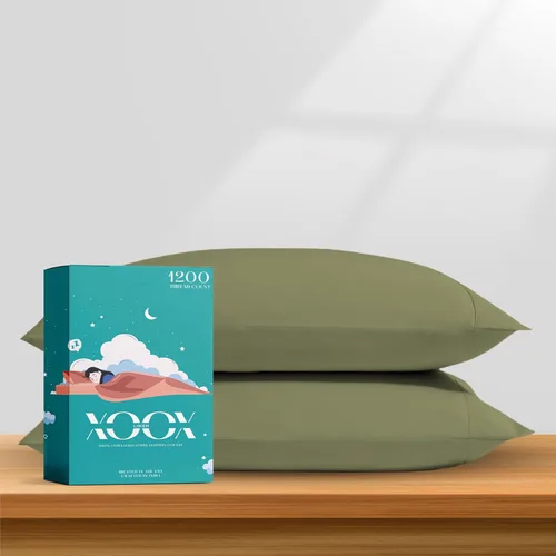 Miniatura 19 de XOOX Linen - Juego de sábanas de 1200 hilos 100% algodón egipcio, tamaño King, de algodón egipcio, juego de 4 piezas de lujo, (azul claro), suave