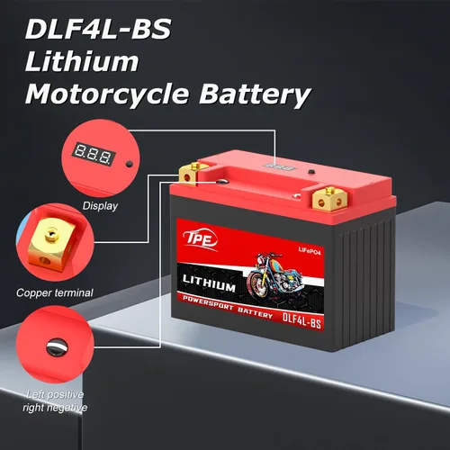 Miniatura 4 de TPE Batería de litio para motocicleta YTX4L-BS 12V 3Ah recargable Powersport Start Stop LiFePO para ATV y Scooter