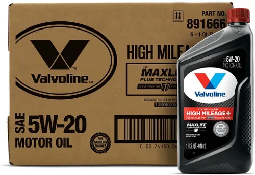 Miniatura 56 de Valvoline - Aceite de motor de mezcla sintética SAE 10W-40 de alto millaje, con MaxLife Technology, 5 cuartos de galón