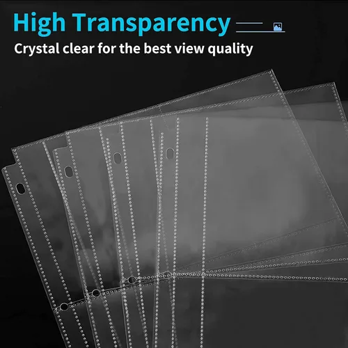 Miniatura 5 de Fabmaker Paquete de 30 fundas de fotos para carpeta de 3 anillas (4 x 6, para 120 fotos), protectores de páginas de archivo, páginas de repuesto