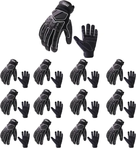 Miniatura 8 de AIGEVTURE Guantes de trabajo anti vibración para hombre, guantes mecánicos de impacto reductor TPR, guantes de seguridad con dedos y palma