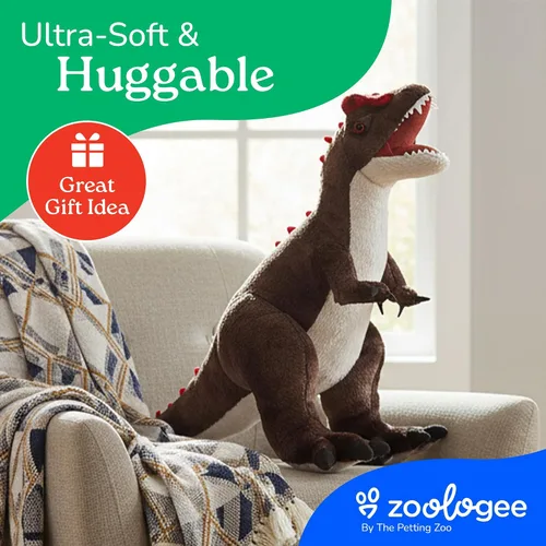 Miniatura 6 de The Petting Zoo Allosaurus - Peluche de dinosaurio, dinosaurio de peluche, 21 pulgadas