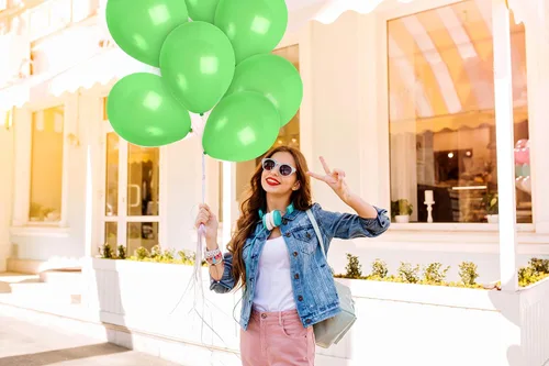 Miniatura 3 de Treasures Gifted - Globos de un solo color mate, Verde claro