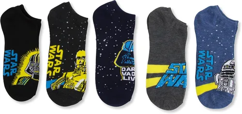 Miniatura 3 de STAR WARS Men's Classic 5 Pack No Show Socks