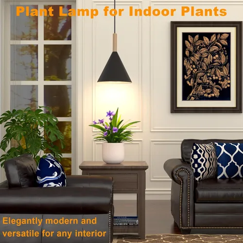 Miniatura 7 de Luces colgantes de cultivo para plantas de interior, lámpara de plantas de espectro completo de 20 W con temporizador, altura ajustable, luz
