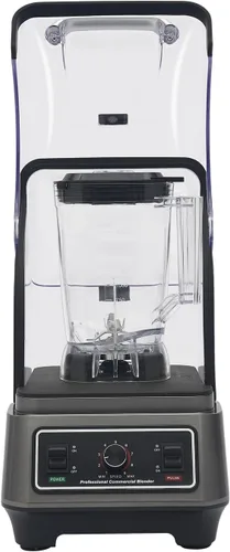 Miniatura 6 de Licuadora comercial con escudo insonorizado, licuadora silenciosa profesional de 1600 W para batidos, licuadoras resistentes con tarro de 70 onzas