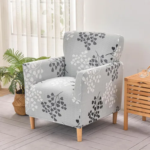 Miniatura 42 de LiveGo - Funda elástica para sillón de mediados de siglo moderno de 1 pieza, fundas de acento de jacquard para silla con brazos, fundas impermeables