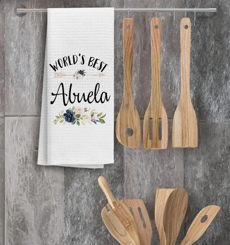 Miniatura 2 de TNUW Best Grandma - Toallas de cocina de 16 x 24 pulgadas, la mejor flor de Abuela del mundo, suave y absorbente, toalla de cocina, toallas de mano