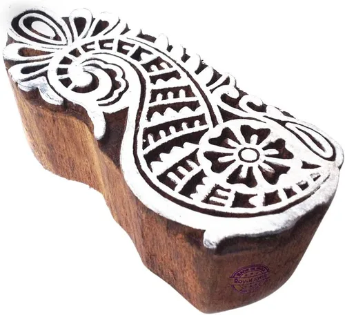 Miniatura 38 de Royal Kraft Sellos de madera DIY tela, textil, arcilla, cerámica, papel, bloques de impresión de henna THAtag012