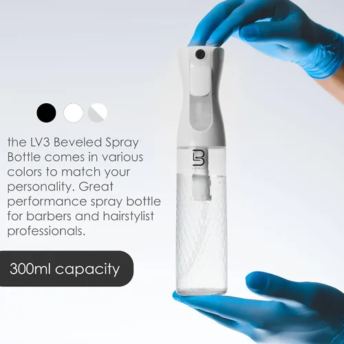 Miniatura 2 de L3 Botella de spray biselada – Spray continuo con un patrón de niebla fina – Suministros para peluqueros y peluqueros – Menos fatiga de la mano