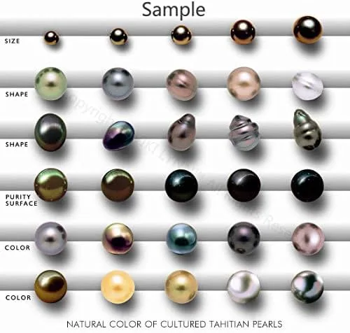 Miniatura 4 de Pendientes de perlas de Tahití para mujer Oro blanco de 18 quilates 0.354-0.394 in Redondo - VIKI LYNN, Oro blanco Perla, Perla