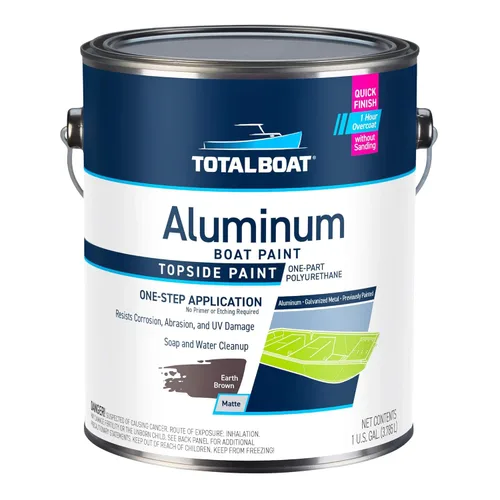Miniatura 14 de TotalBoat Pintura de aluminio para lanchas, barcos bajos, botes, botes anfibios, barcos Jon y pontones (Verde Ejército, Quart)