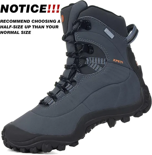 Miniatura 2 de XPETI Thermator - Botas de senderismo ligeras y antideslizantes para hombre, Nieve