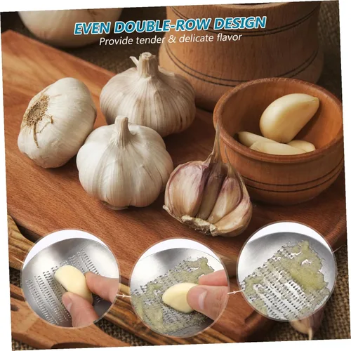 Miniatura 8 de 2 piezas de acero inoxidable ajo, jengibre, rallador de cuchara, herramienta de cocina para triturar fácilmente picar para ajo, frutos secos