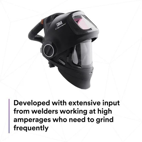 Miniatura 5 de Casco de soldadura 3M Speedglas G5-01 y conjunto PAPR Adflo de alta altitud, sin ADF, resistente con visera abatible, diseño compacto con suspensión
